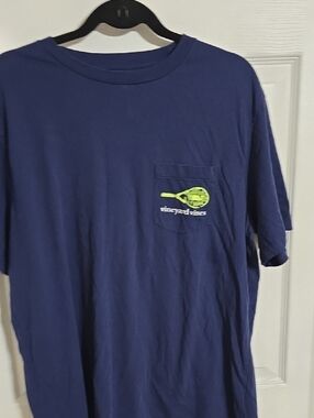 Vineyard Vines Navy Tee with White Logo